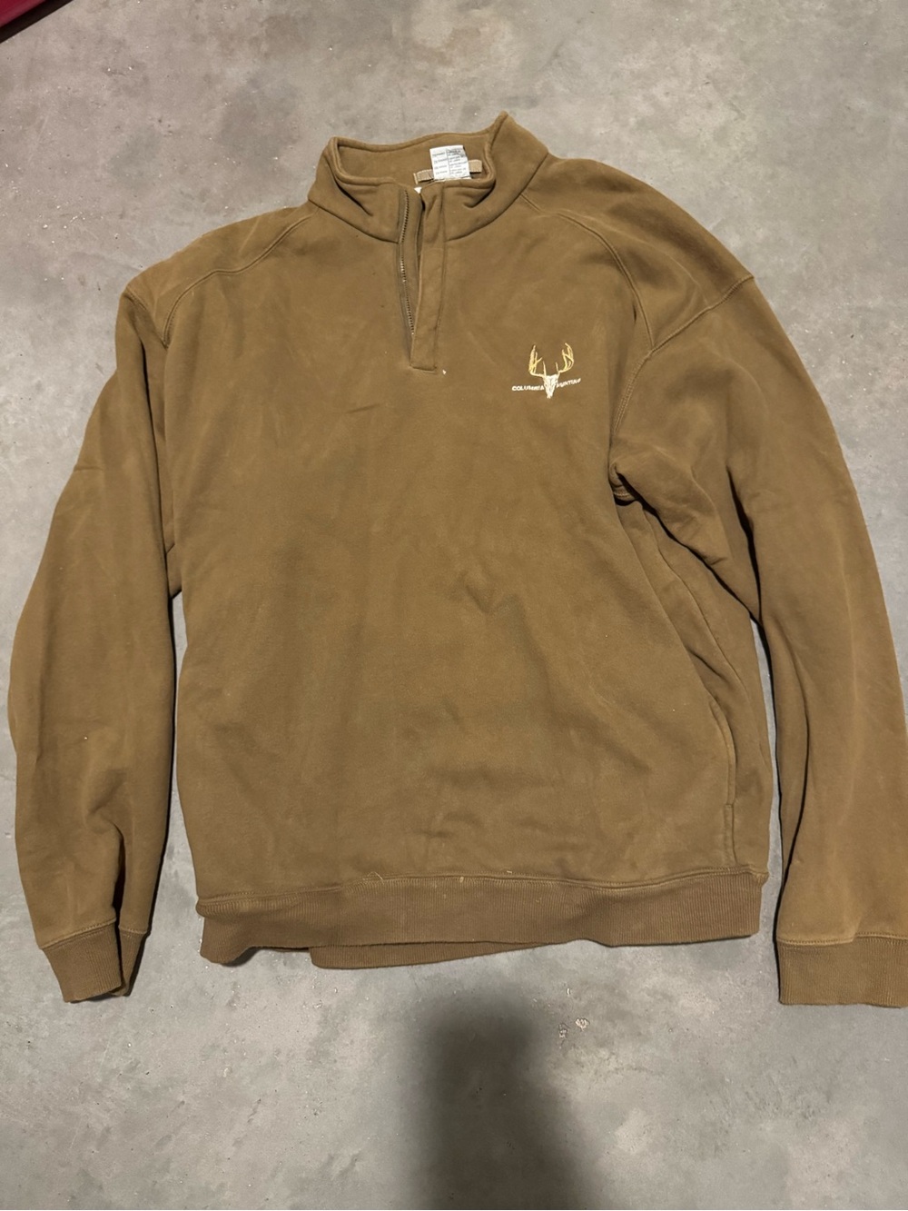 Columbia Tan Fleece Pullover River Lodge